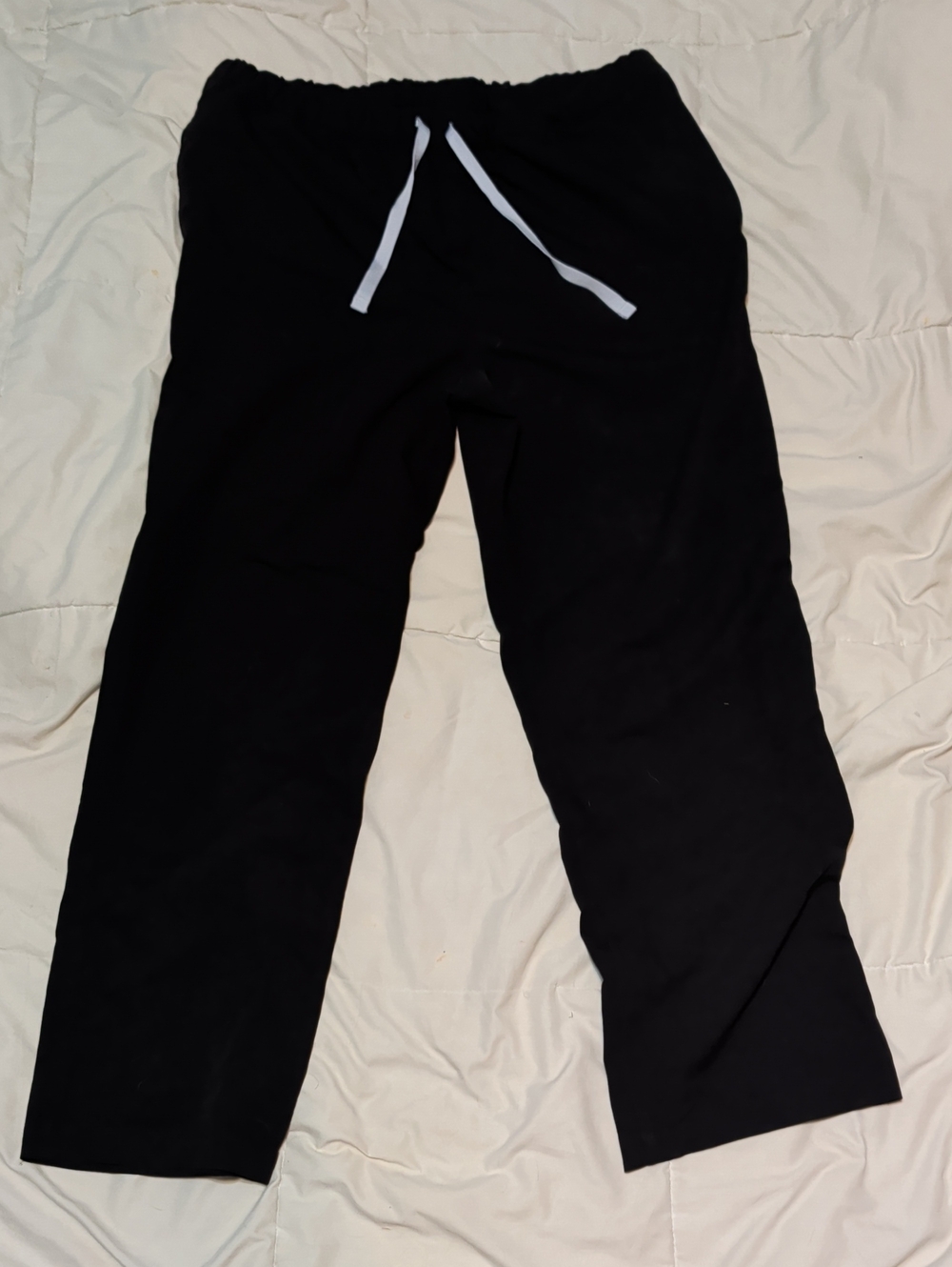 FIGS Men's Black Sweatpants with White Drawstring